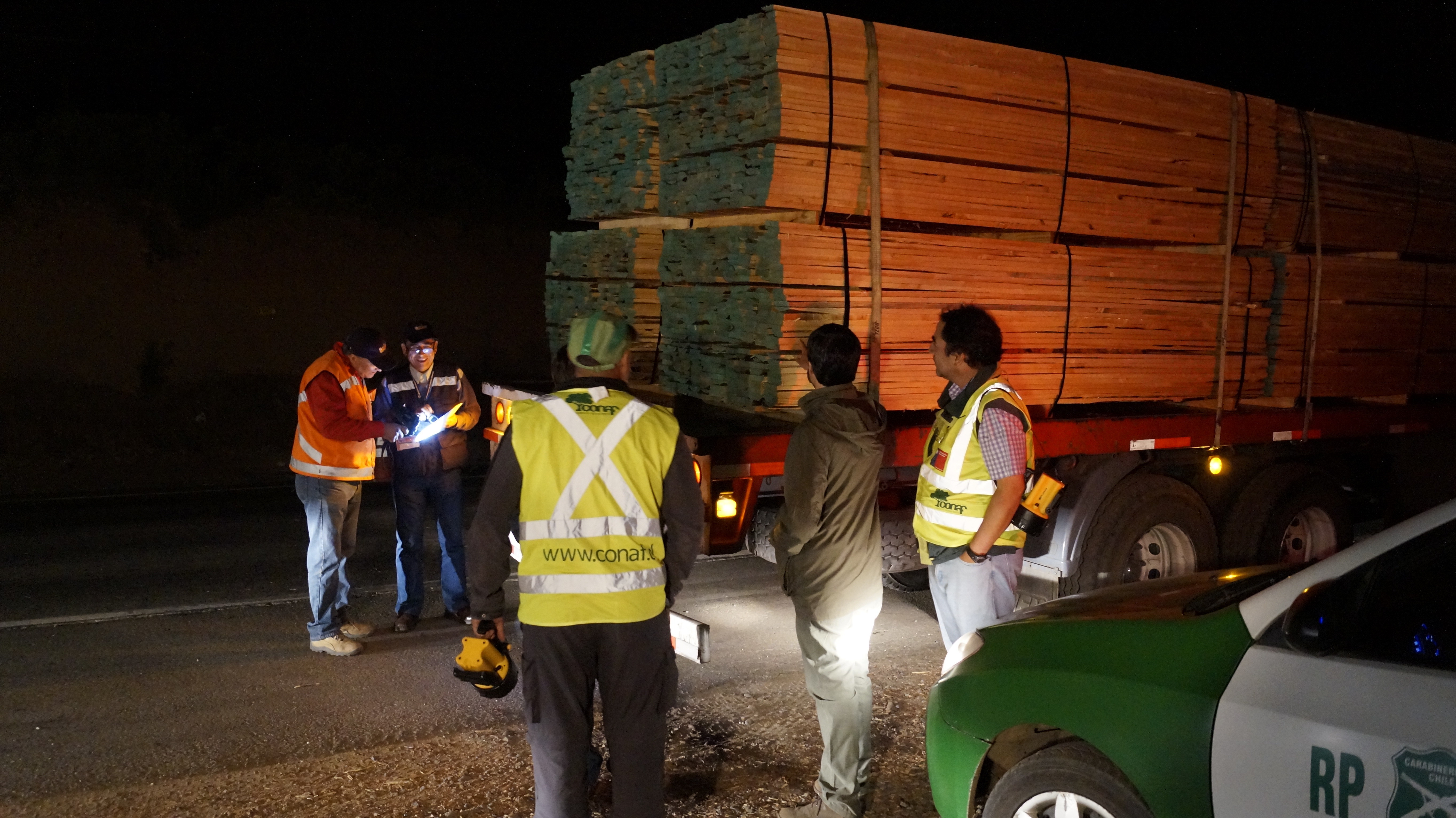 Seguridad Pública realiza primer control carretero del año para evitar robo de madera