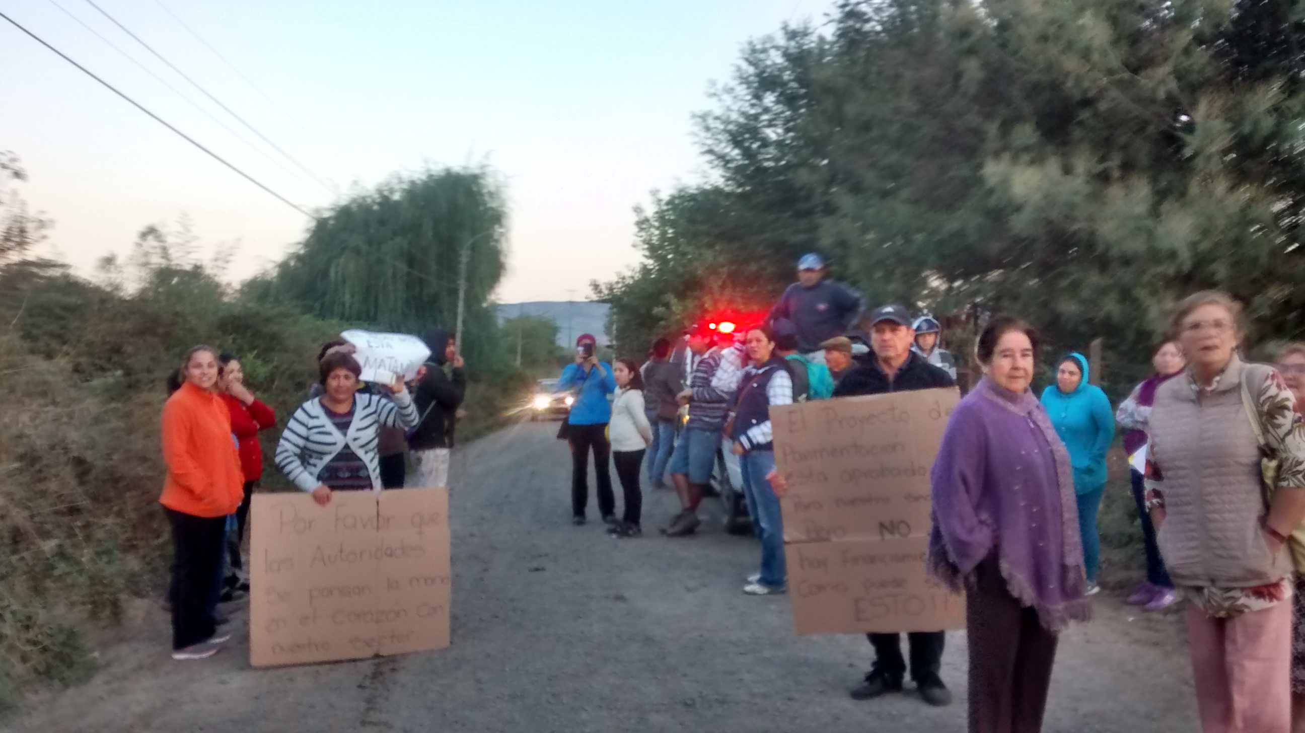 Sin detenidos finalizó nueva toma de la ruta rural K-511 Altos de Lircay en Talca
