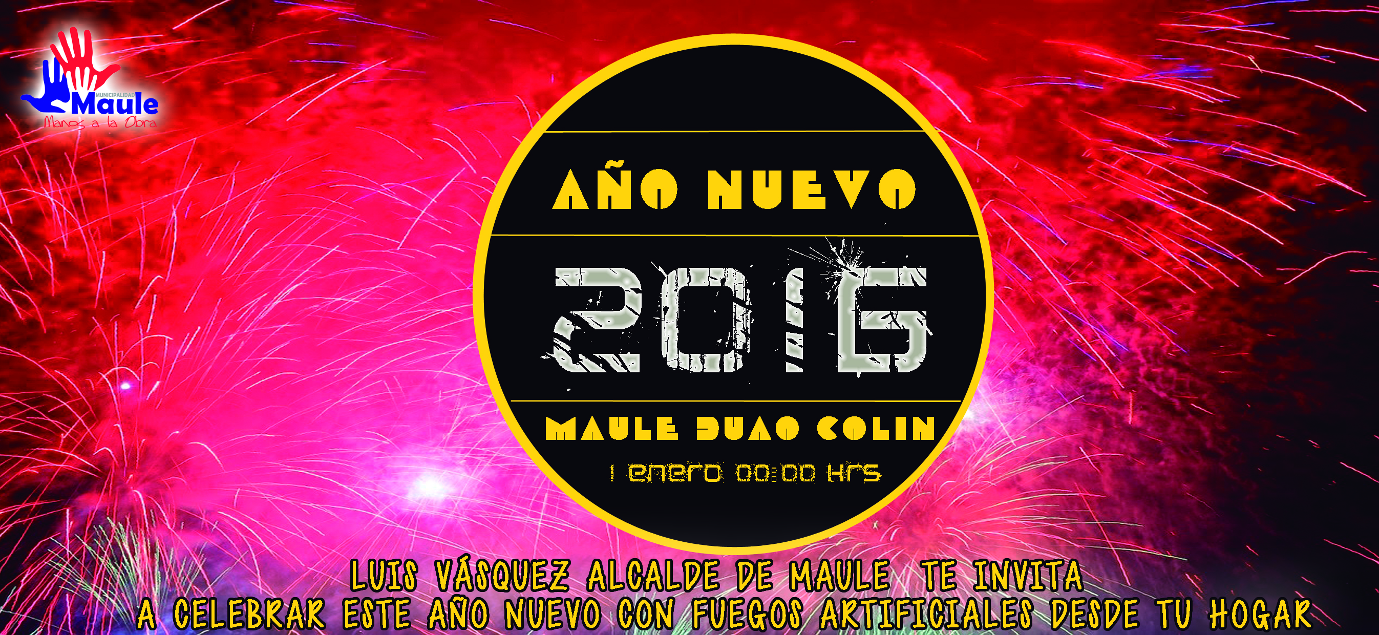 Maule recibirá 2016 con 3 show pirotécnicos