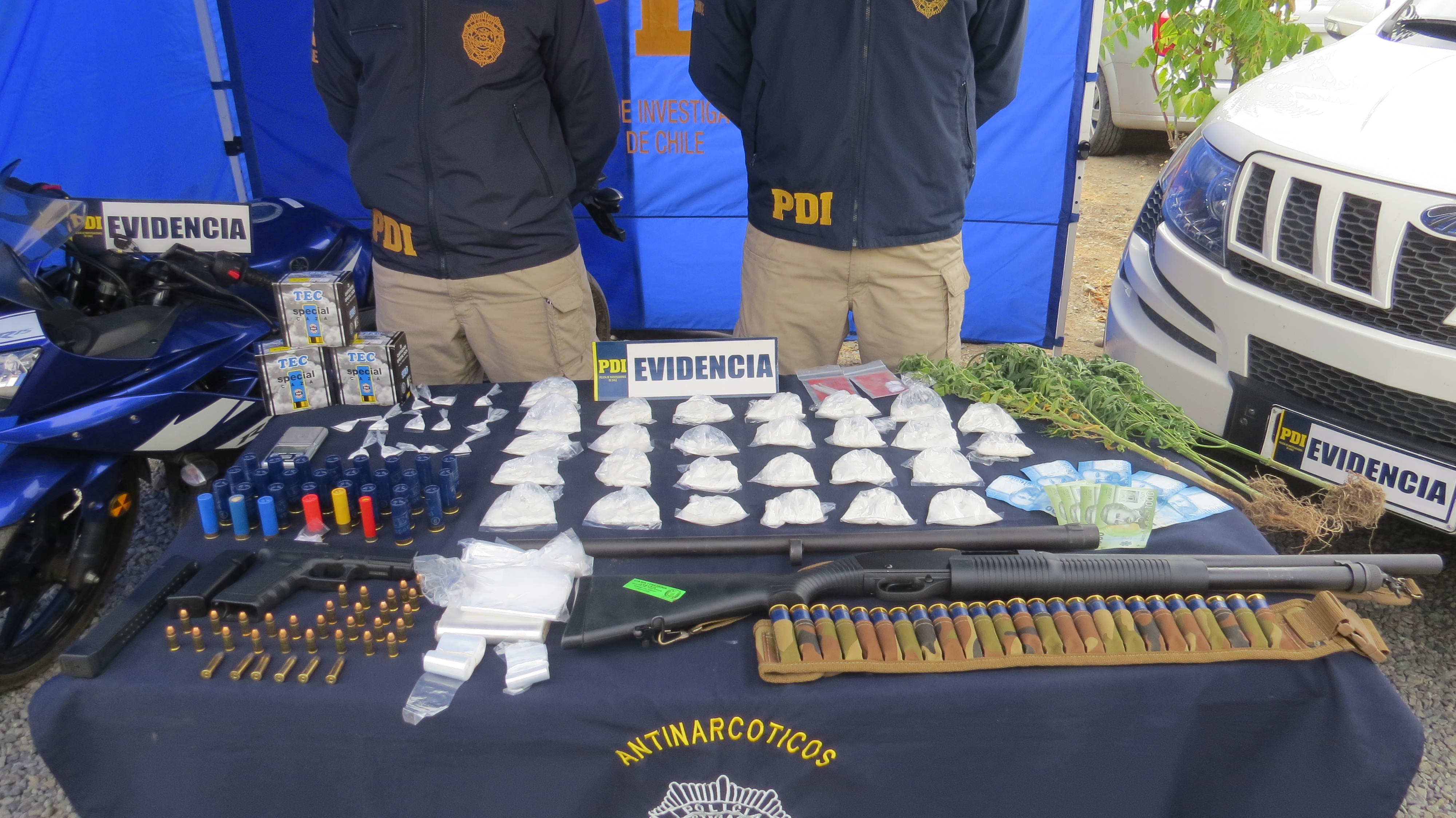 La PDI  detiene en el Maule, a hombre por tráfico de drogas, armas y municiones  