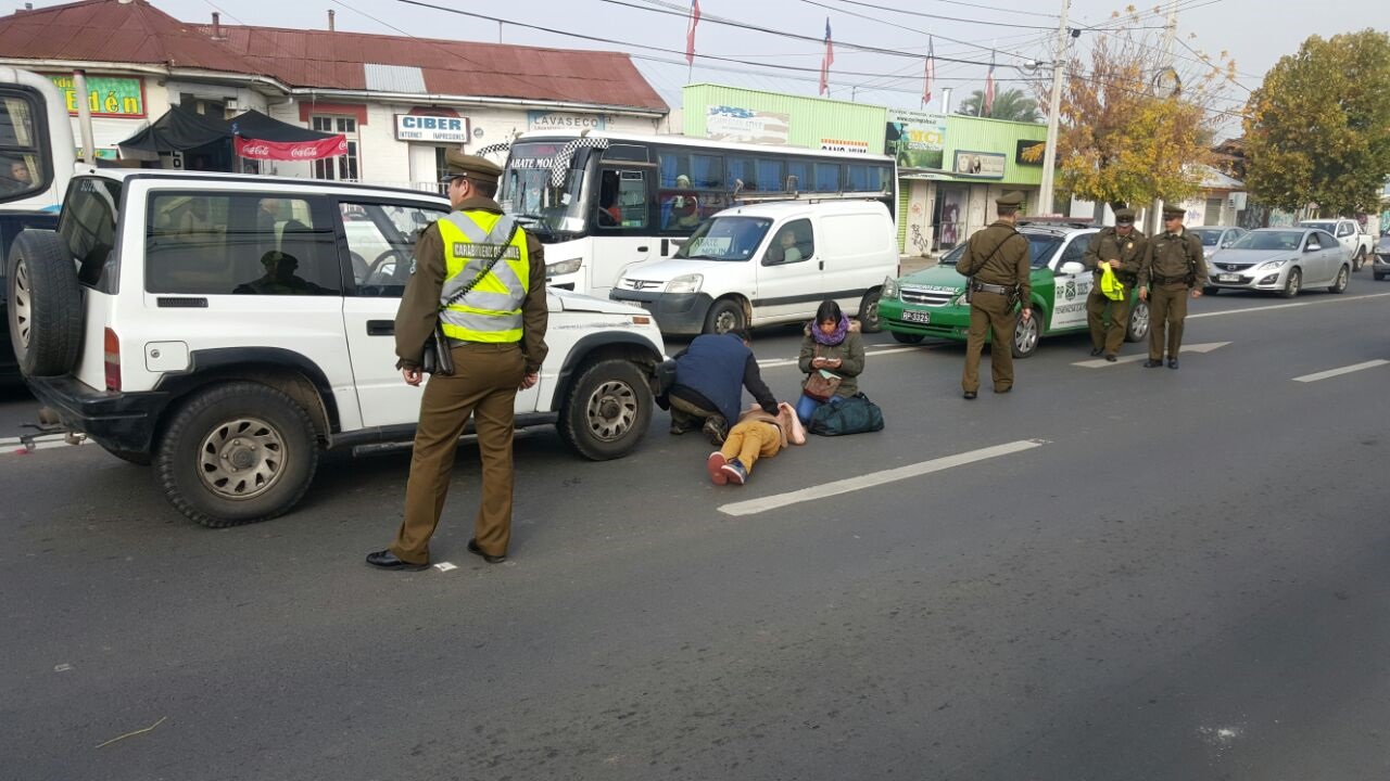 Estudiante resulta herido luego de ser atropellado en la avenida Colín en Talca