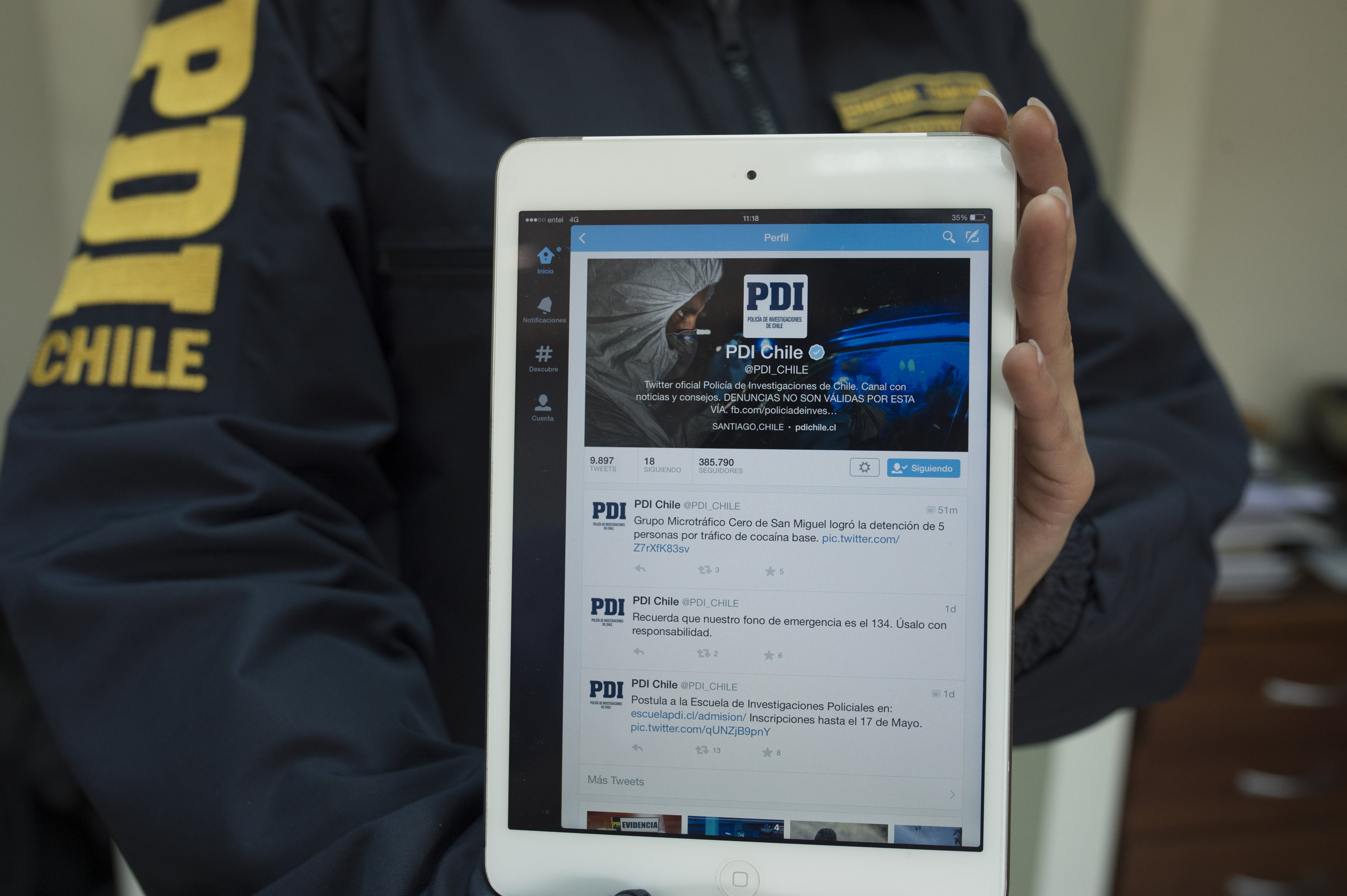 PDI recuperó tablet sustraído desde vehículo a Presidente Regional del PPD en Talca