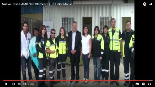 [Video] Alcalde de San Clemente dio el vamos a funcionamiento de nueva base SAMU 24 horas.