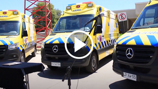 Nuevas ambulancias fueron entregadas a tres comunas del Maule con el fin de reforzar la labor de SAMU