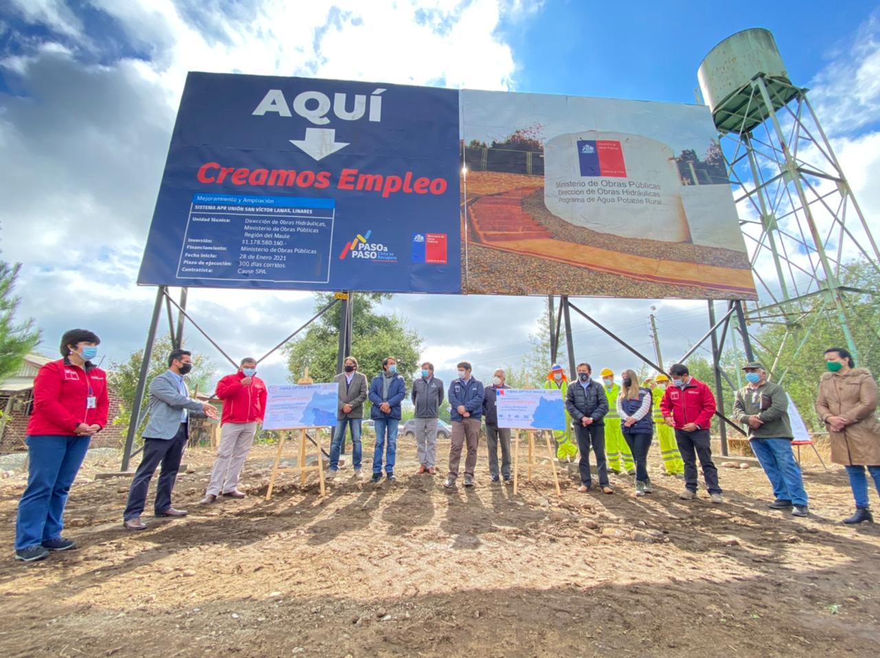 Inician obras de APR Unión San Víctor Álamos, lugar donde pasará uno de los 157 puntos de fibra óptica para la Provincia de Linares