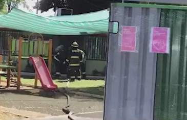 Con éxito se llevó a cabo simulacro de incendio en jardín infantil Osito Pandy de Junji en Talca