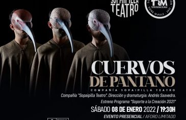 “Cuervos de Pantano” es la obra teatral de la compañía Sopaipilla Teatro, montaje que relata tres historias propias de la tradición oral de la región del Maule