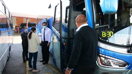 Nueva empresa de buses llegó al terminal de Talca con recorrido hacia la costa maulina