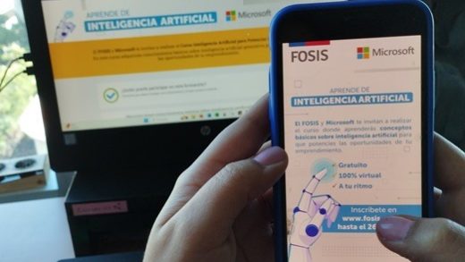 FOSIS Y MICROSOFT ABREN 10 MIL CUPOS GRATUITOS PARA UN CURSO DE INTELIGENCIA ARTIFICIAL DISEÑADO PARA EMPRENDEDORES. INSCRIPCIONES HASTA EL 26 DE ENERO.