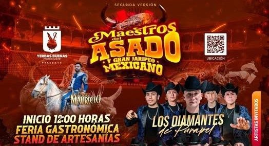 Evento Maestros del Asado en la Medialuna de Yerbas Buenas con feria gastronómica y público asistente