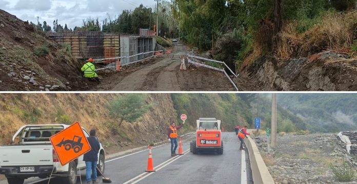 Intensas lluvias deja el sistema frontal en el Maule: MOP despliega monitoreo y trabajos en terreno por rutas afectadas.