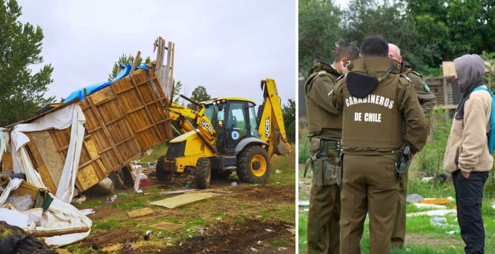 Municipalidad de San Javier realiza operativo de desalojo y recuperación de espacio tomado ilegalmente en sector eriazo.