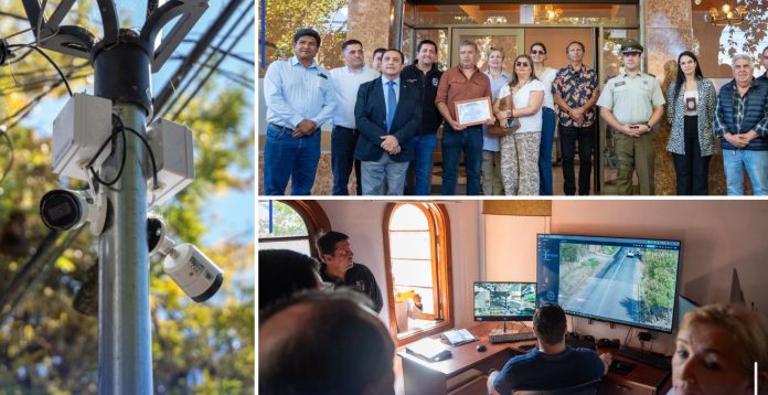 Instalan nuevas cámaras de televigilancia al exterior de locales comerciales de Cauquenes mediante alianza público-privada.