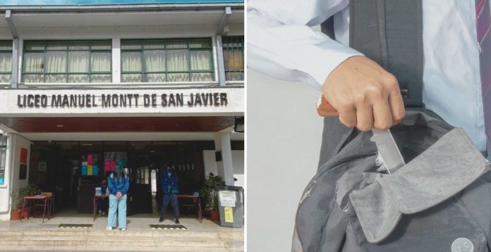 Estudiante de 14 años es detenido por portar arma blanca en Liceo Manuel Montt de San Javier.