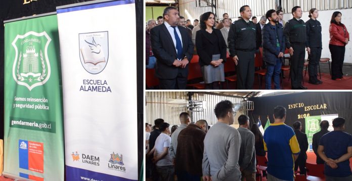 Centro Penitenciario de Linares da inicio al año escolar 2026 con alumnos internos bajo administración del SLEP Los Álamos.